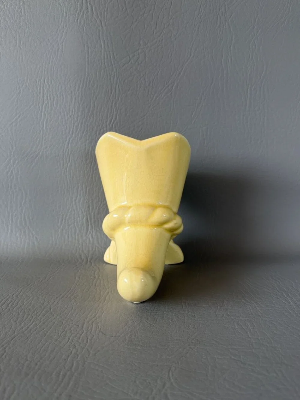 Vintage Yellow Ceramic Cowboy Boot Vase Planter Mid-Century Western Home Decor